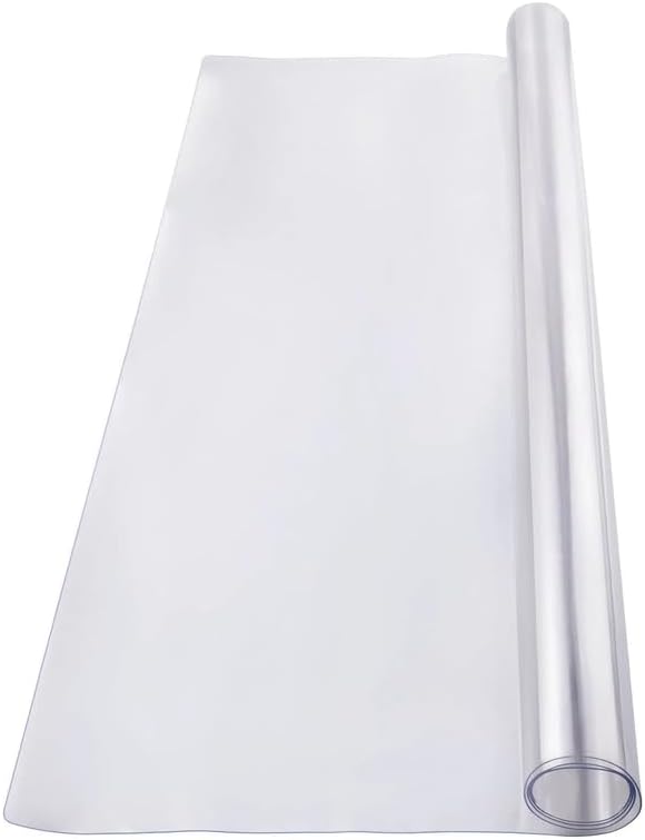 36 x 48 Inch Clear PVC Table Cover, 1.5 mm Thick Rectangle Desk Mat Protector, Food-Grade Waterproof Tablecloth for Office Dresser Dining Room Table Night Stand