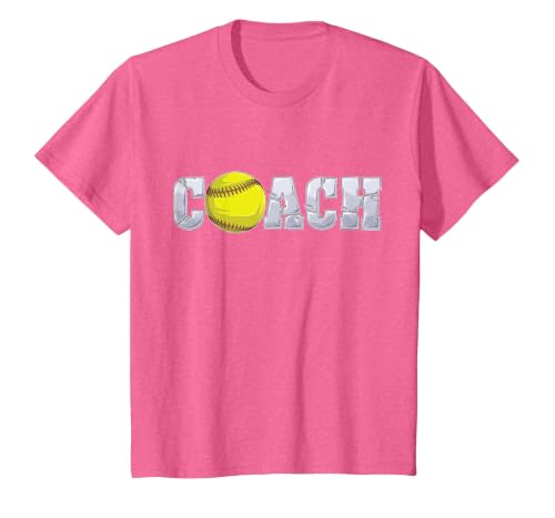 Softball Coach Coaching Assistant Coach Softball Team Men T-Shirt, Youth, Pink Heather, Large