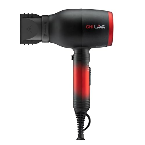 CHI Lava Hair Dryer, Blow Dryer for Smooth, Shiny Results, Lower-Temperature Styling for Less Damage, Reduces Frizz