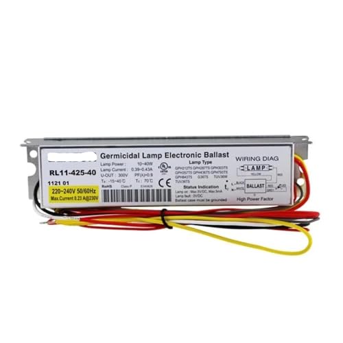ZMZYELPECB RL11-425-40 40W Lampada germicida Reattori elettronici Reattore UV T5 for GPH436T5L GPH793T5L GPH843T5L G36T5L TUV36WT5 TUVPL-L36W