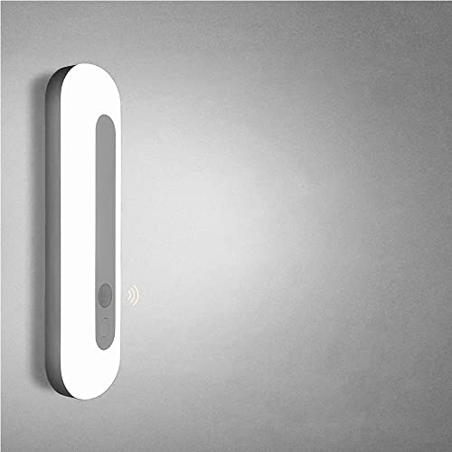 LEDセンサーライト 室内 人感センサーライト USB充電式 昼光色 18cm 階段ライト マグネット式 工事不要 LED足元灯 夜間用 センサーモード/常点灯モード 無段階調光 明るさ調節 省エネ 貼り付け テープ付き 廊下 玄関 階段 寝室 クローゼッ
