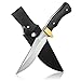 Japaknives Outdoor Survival Messer D2 Stahl Jagdmesser Feststehend Klinge Scharf Bushcraft Messer Full Tang Gürtelmesser mit Scheide Geschenke für Männer Hunt Camping