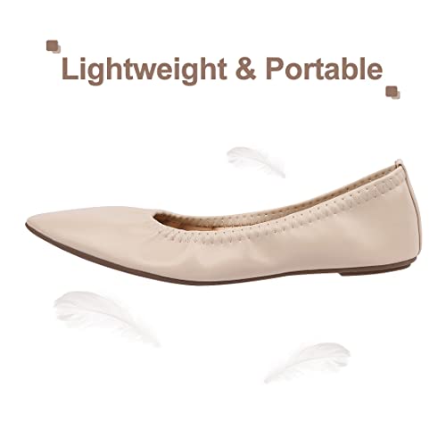 Image of Women's Ballet Flat Slip On Flats - Classic Casual Dress Shoes, Foldable Portable Travel Ballet Walking Shoes