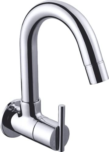 Benelave by Hindware BLQCP54043 Kitchen Sink Tap with Regular Spout, Made of Brass, Wall Mounted