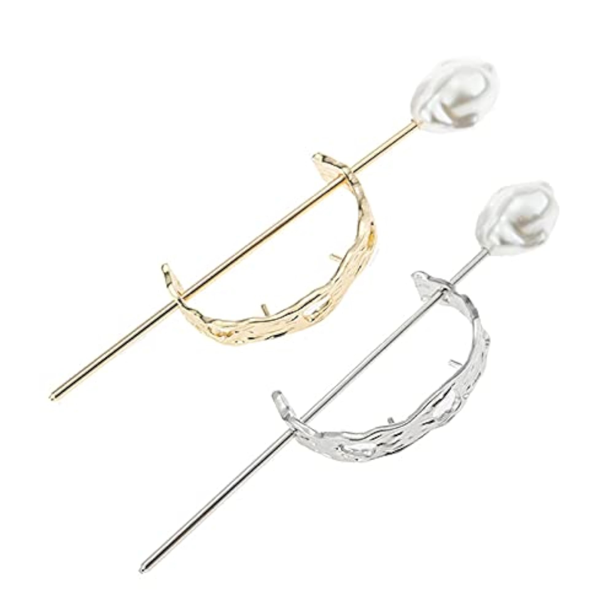 Vintage Faux Pearl Ponytail Cuff Pin Set, Alloy