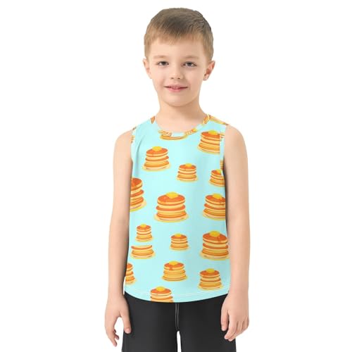 J JOYSAY Butter Pancake Stack Boys Tank Top Sleeveless Muscle Shirts Quick Dry Kids T-Shirts 3-15T2