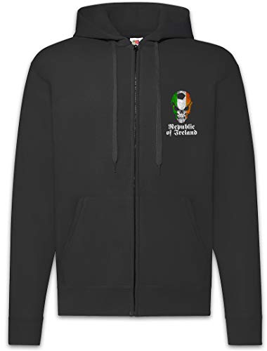 Sweat capuche Irlande football noir veste homme pour supporter fier