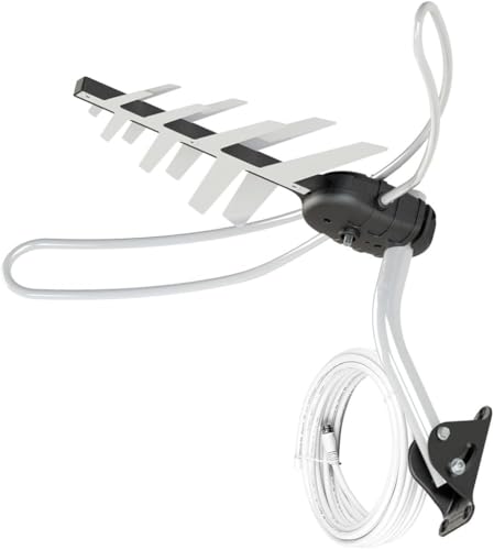 Antena Externa TV 4 em 1 Vhf/Uhf/Fm/HDtv Dtv-3000 Aquario, Aquario, DTV-3000, Cinza