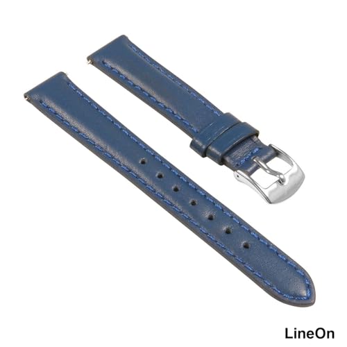 Image of Lineon Colourful 18mm Full Padded Univarsal Vegan Leather Watch Strap For Branded Watches Compitable with (Titan, Timex, Casio, Sonata etc) Tool and Pins Include