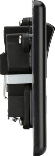 Knightsbridge 13A 1G DP Switched Socket - Matt Black - Image 3