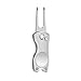 Mile High Life All Metal Foldable Golf Divot Tool with Pop-up Button & Magnetic Ball Marker (Silver Fish)