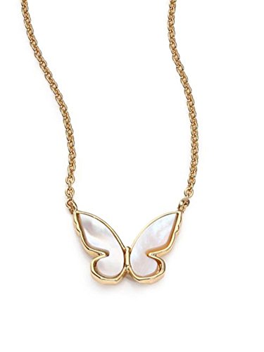 Kate Spade New York All A Flutterマザーオブパールミニペンダントネックレス