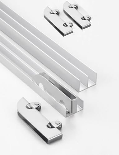 Riel de 5 mm para reparar puertas corredizas atascadas de vidrio y madera