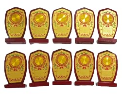 Rainy Forest Trophy Shield for Party Celebration, Gift, Sport Academy, Awards for Teachers& Students Multicolour L 1618,7 inch Set of 10 (B09J85LH9V) Amazon Price History, Amazon Price Tracker