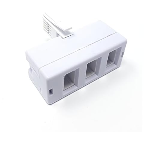 Maincore BT Plug to 3 way Sockets x 3 BT Phone Lines Telephone/FAX/Modem Cable/Adapter/Splitter/Converter Cover