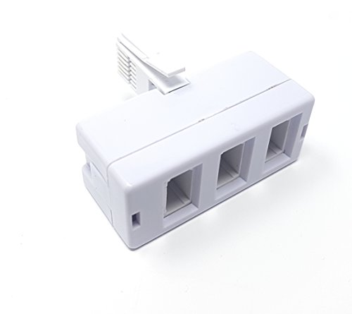 M (Core BT Plug a 3 way enchufes X 3 líneas de teléfono de BT Teléfono/Fax/módem Cable/Adaptador/Divisor/convertidor.