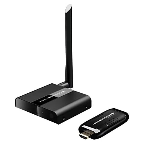 weJupit Wireless HDMI Extender Kit, 1080p HD Transmitter & Receiver to TV or Projector, Compatible with Laptops PC Blu-ray DVD Cable Satellite Box PS3 PS4 Xbox 360 Xbox One (Up to 30m with IR) Cover