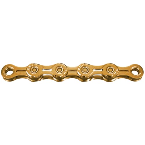 Chaîne 11 vitesses KMC X11EL Ti-N Or 118 maillons pour vélos de route et VTT