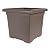 The HC Companies Accent Square Plant Pot w/Drainage - Classic Planters for Outdoor Plants & Indoor Plants - Lightweight & UV-Resistant Square Planter Box (15.5”, Cappuccino, Pack of 1)