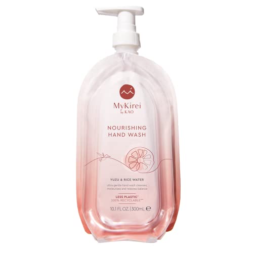 MyKirei by KAO Liquid Hand Soap with Moisturizing Yuzu & Rice Water, Gentle for Sensitive, Eczema-prone Skin 10.1 Fl Oz