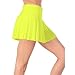 Lucky In Love Women's Long Pleated Smocked Skirt (Medium, Neon Yellow)