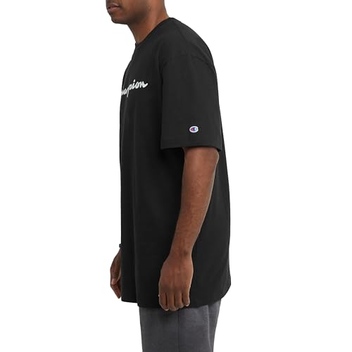 Champion, Cotton Midweight Crewneck Tee, T-Shirt for Men, Script (Reg. Or Big & Tall)3