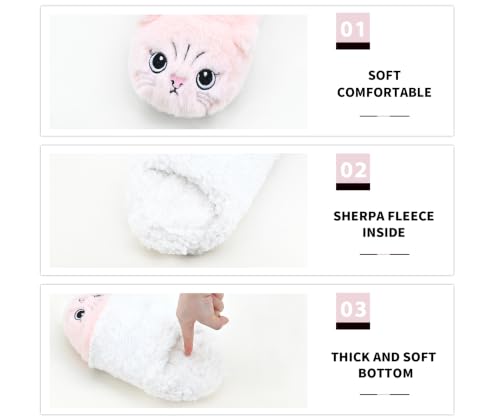 Image of DICUIRD Womens Slipper Socks Comfy&Warm Animal Non-Skid Bedroom Slipper Booties