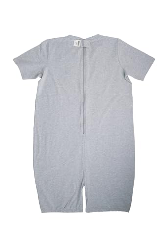 Gertex Adult Adaptive, Anti-Strip Back-Zip Lightweight Romper Designed for Special Needs, Disabilities | 100% Organic Cotton2