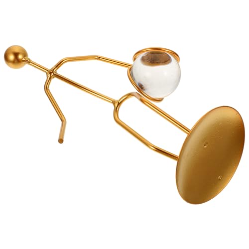 Ipetboom Escultura de Hierro para Escritorio de Baloncesto Abstracta Figura de Deportista Hierro Forjado Base Estable Adorno Decorativo para Hogar y Oficina Pieza Única para Sala y