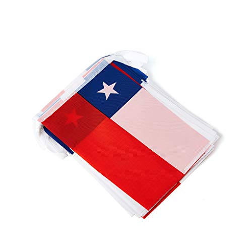 Chile Flag Chilean Flag, Small String Chile Flags Mini Chilean Flags Banner, Used for Party School Sports Events Patriotic Festival Decorations
