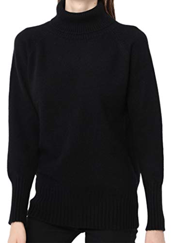 Turtleneck Sweater Womens Winter Thick Wool Tops Loose Oversize Pullover Female Knitted Jumpers