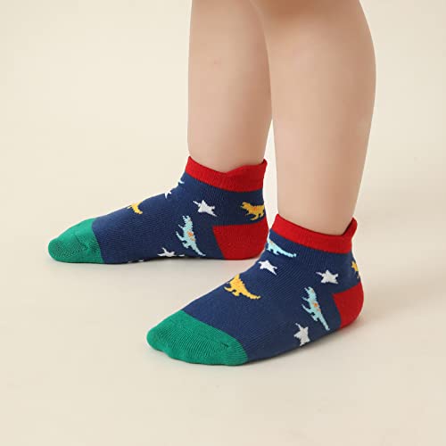 Toddler Socks Non Slip Grip Cute Cotton Baby Socks 12 Pack for Toddler Boys Girls Kids2