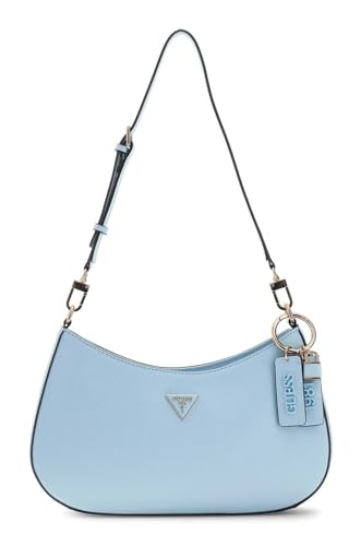Sac à épaule GUESS Noelle II zippé couleur bleu Aqua au design épuré