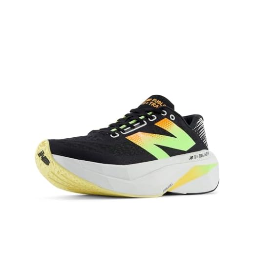 New Balance Tênis de corrida masculino FuelCell Supercomp Trainer V3, Preto/fantasma/lima branqueada, 8.5