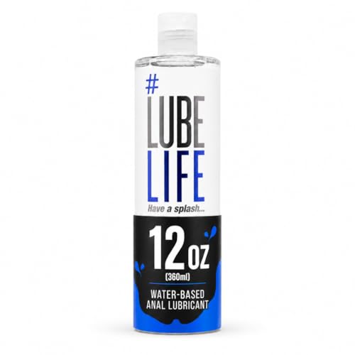 LUBELIFE Water-Based Anal Lube for Men, Women & Couples – Personal Lubricant Safe for Ingestion, Toy & Condom Compatible, Water Based Lubricant Gel for Privacy & Intimacy (12 Fl Oz)