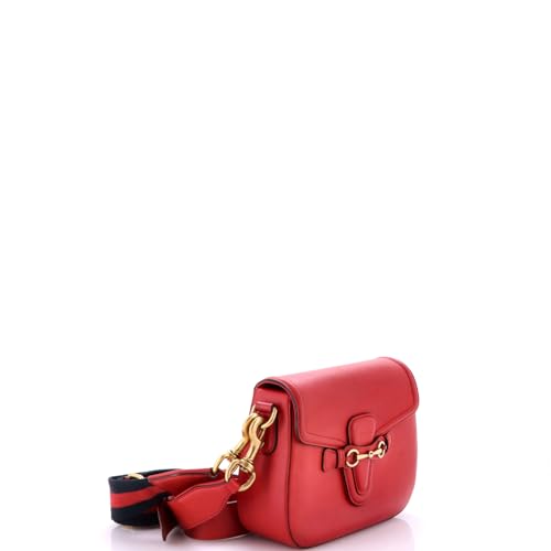 Pre-Loved Lady Web Shoulder Bag Leather Medium, Red2