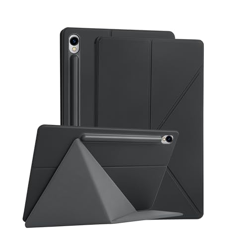 Image of Magnetic Case for Samsung Galaxy Tab S10 FE /S9 FE 10.9 Inch /S9 11 Inch (SM-X520 /X526B /X510 /X516B /X710 /X716B) Tablet with S-Pen Holder, Auto Wake /Sleep Smart Tablet Cover, Black
