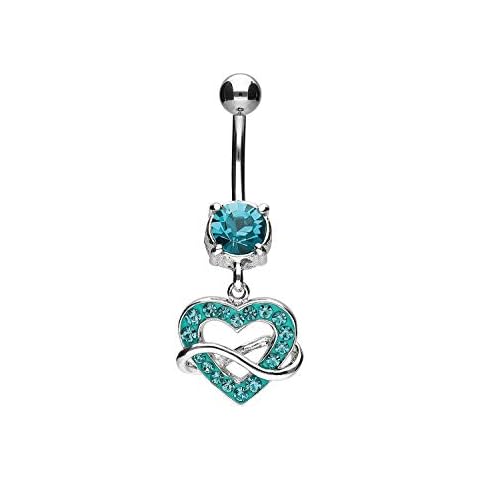 PIERCINGLINE® Surgical Steel Bananabell with Heart Cover