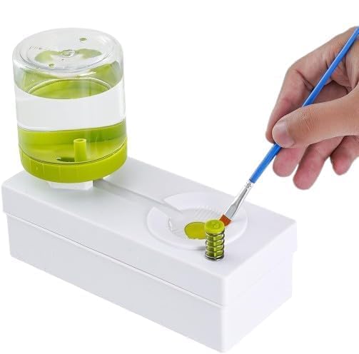 Levin Paint Brush Cleaner Brush Rinser with Drain Water Circulation Paintbrush Scrubber Cleaner Rinser Cup for Acrylic, Watercolor, Paints Art Supplies Paint Brush Cleaner Tool (Small)