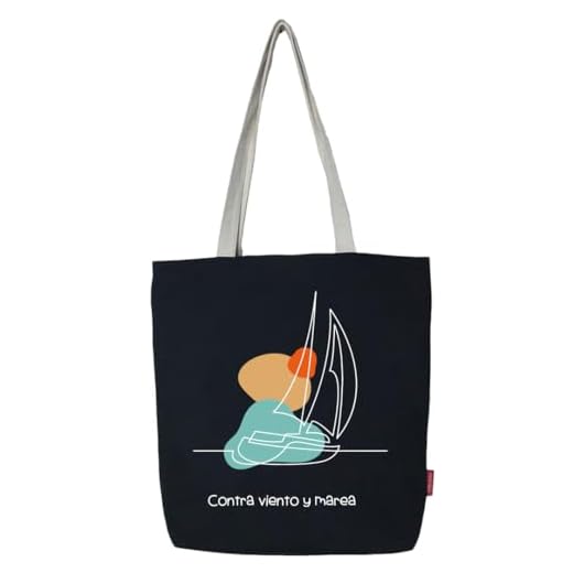 Hello-Bags. Bolso Tote bag. Con cremallera, forro y bolsillo interior. Exterior: Algodón 100%. Incluye sobre kraft de regalo. Modelo CONTRAVIENTO. Color: Crudo/Negro. Medidas: 37x38 cm.