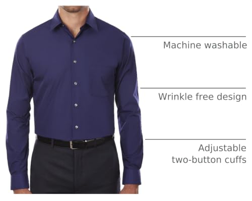 Image of Van Heusen Mens Dress Shirt Regular Fit Poplin Solid