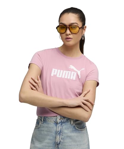 Image of Puma Women Cotton Letter Print Regular Fit Tees