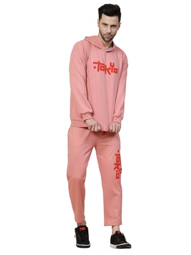 Image of Rigo Cotton Fleece Full Sleeves Oversized Co-ord Set for Men | Printed Hooded Track Suit Set for Men