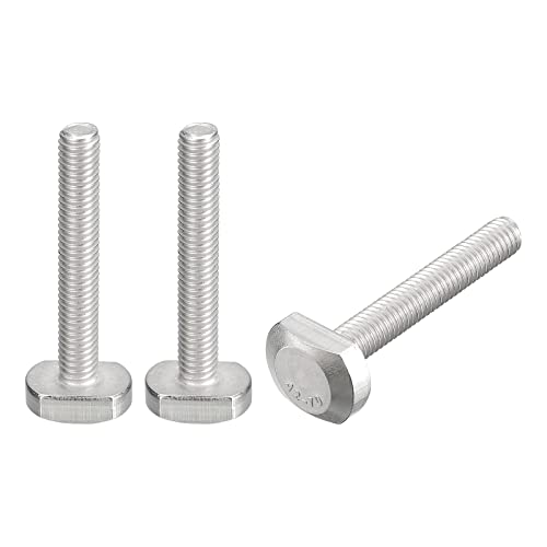 uxcell T-Slot Bolts, 3pcs M6x40mm T Slot Drop-in Stud Sliding Bolts 304 Stainless Steel T Shape Screws for T Track