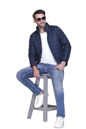 Image of Sanhok Mens Waterproof Imported Polyester Trendy Lightweight Stylish Regular Fit Standard Length Full Sleeve Zipper Jacket for Winter Casual Wear