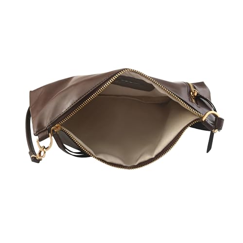 Image of Gaya NIOR Sling to Shoulder Bag, Black, Gold-Tone Chain Strap, Zip Closure, Studded Detail