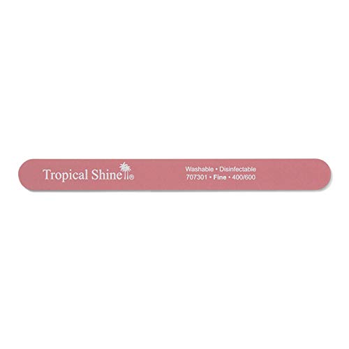 Tropical Shine Pink Cushion Nail File Fine 400/600 Pink