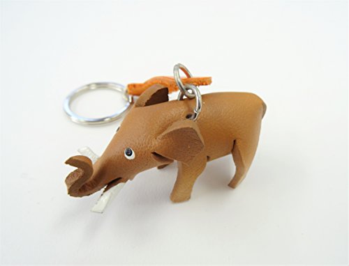 本革 CrazyCatのキーホルダー