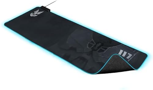 Goliathus Extended Chroma - Morbido tappetino per mouse da gioco esteso con illuminazione Chroma RGB (Supporto per cavi, Superficie in tessuto, Bordo trapuntato) HALO Infinite Ed. - Mousepad - Immagine 3