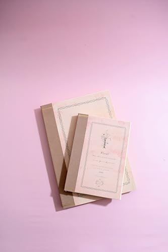 Image of PETAL & FLOW B6 Size Rough NoteBook 5 inch x 7 inch, 288 pages (144 sheets), Vintage Style (Floral)